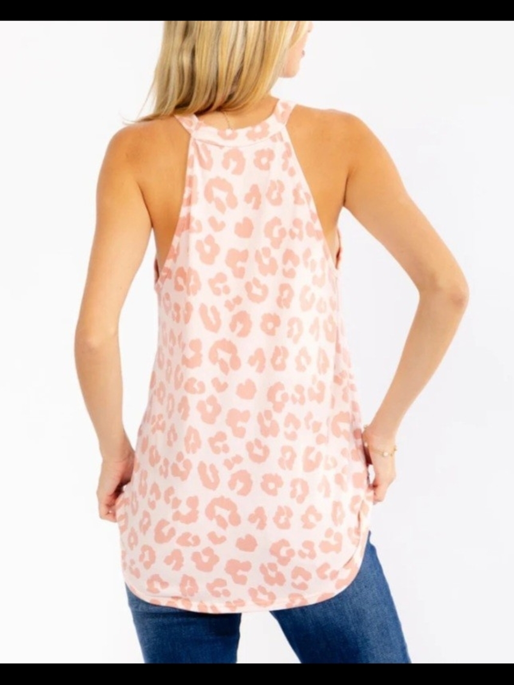 twenty second Pink Leopard Print Racerback Tank